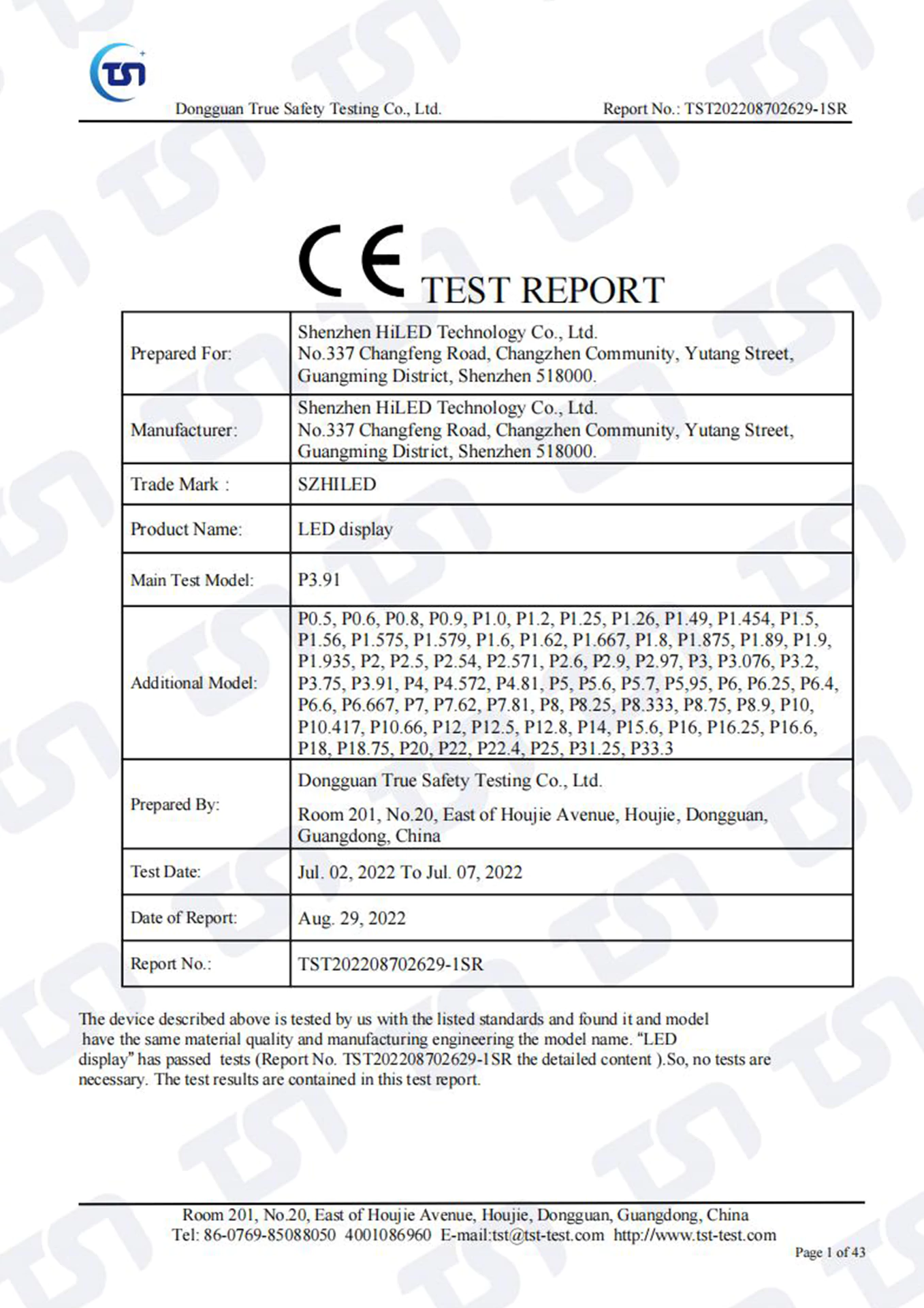 CE-LVD Report