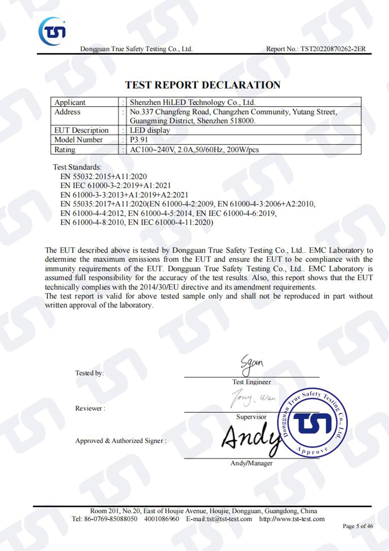CE EMC Report